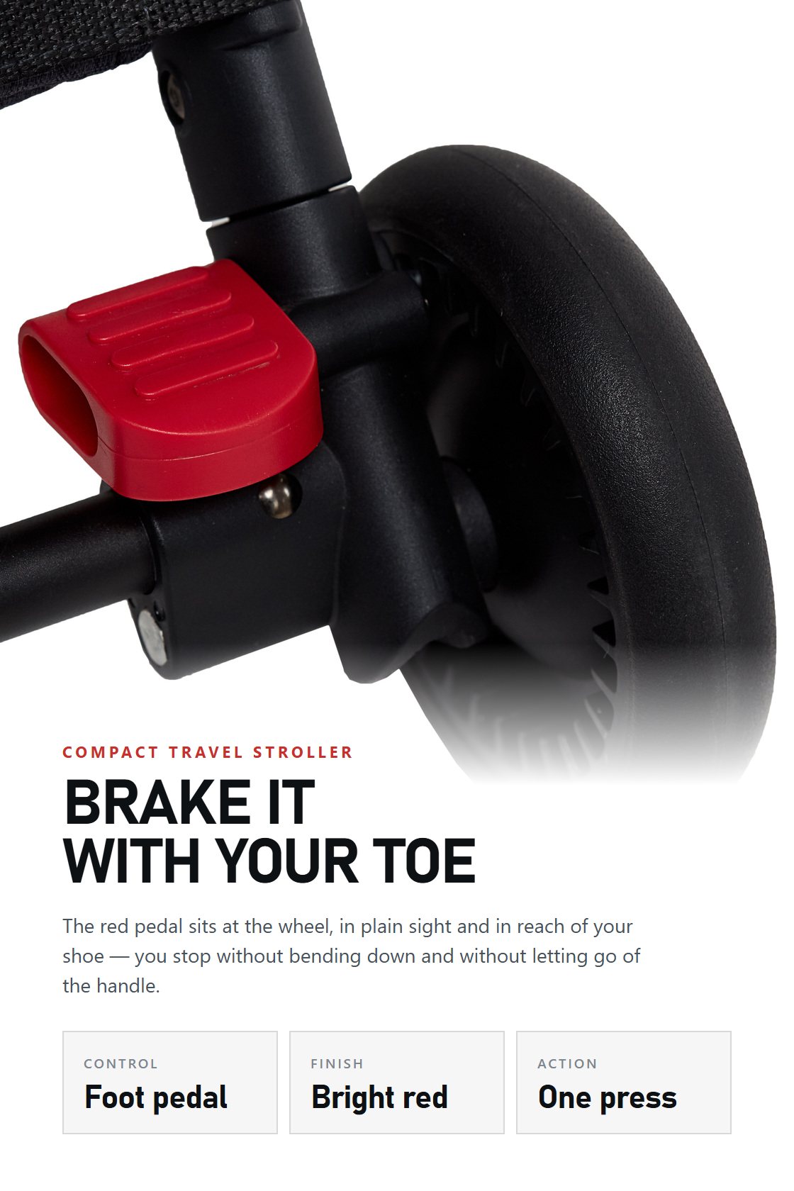 Infographic: red foot brake at the wheel — Amazon-Ready Product Photography, Brussels