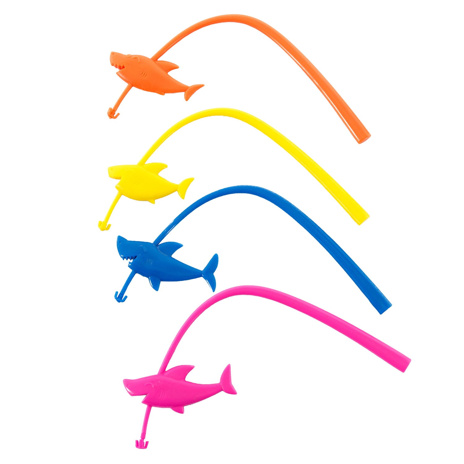 Quatre cannes à pêche colorées — Photographie produit prête pour Amazon, Bruxelles
